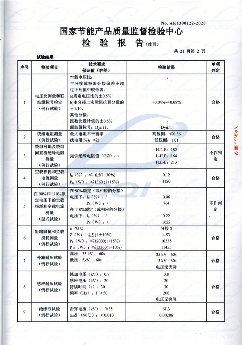 高低压试验报告-S11-1250泉港泉港泉港油浸式变压器-2.jpg